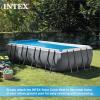 Intex Heavy Duty Solar Above Ground Pool Cover Reel Aluminum Adjustable with Locking Mechanism for Rectangle Frame Pool, Cover Not Included(Single)