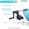 Intex Heavy Duty Solar Above Ground Pool Cover Reel Aluminum Adjustable with Locking Mechanism for Rectangle Frame Pool, Cover Not Included(Single)