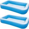Intex 58484EP Swim Center Inflatable Family Pool: 277 Gallon Capacity – 120″ x 72″ x 22″ – Blue, 2 Pack