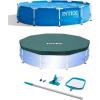Intex Pool Kit w/ Intex 10 x 2.5-Ft Pool Set w/ Filter Pump w/ 10-Ft Pool Cover