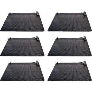 Intex 28685E Above Ground Swimming Pool Water Heater Solar Mat, Black (6 Pack)
