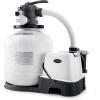 Intex ZX100 Automatic Pressure Side Swimming Pool Cleaner with 26679EG 2,150-GPH 16″ Krystal Clear Saltwater System and Sand Filter Pump