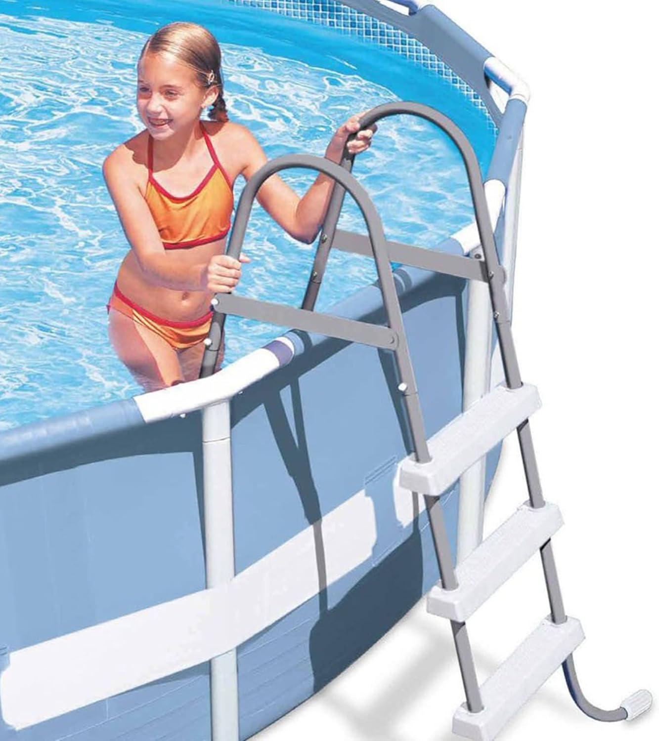 imageIntex Above Ground Steel Frame Pool Ladder amp Intex Cleaning Maintenance Pool Kit