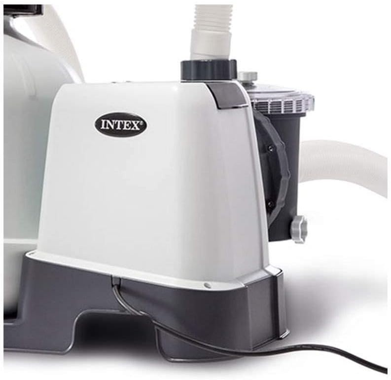 imageIntex 2800 GPH Above Ground Pool Sand Filter Pump Bundled with Threaded Hose Adapter Pair