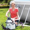 Intex 2800 GPH Above Ground Pool Sand Filter Pump Bundled with Threaded Hose Adapter (Pair)
