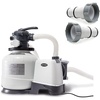 Intex 2800 GPH Above Ground Pool Sand Filter Pump Bundled with Threaded Hose Adapter (Pair)