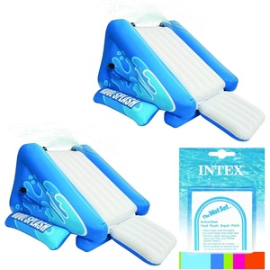 Intex Kool Splash Durable Vinyl Inflatable Play Center Swimming Pool Water Slide with Built in Sprayers for Kids and Adults, Age 6 and Up, Blue