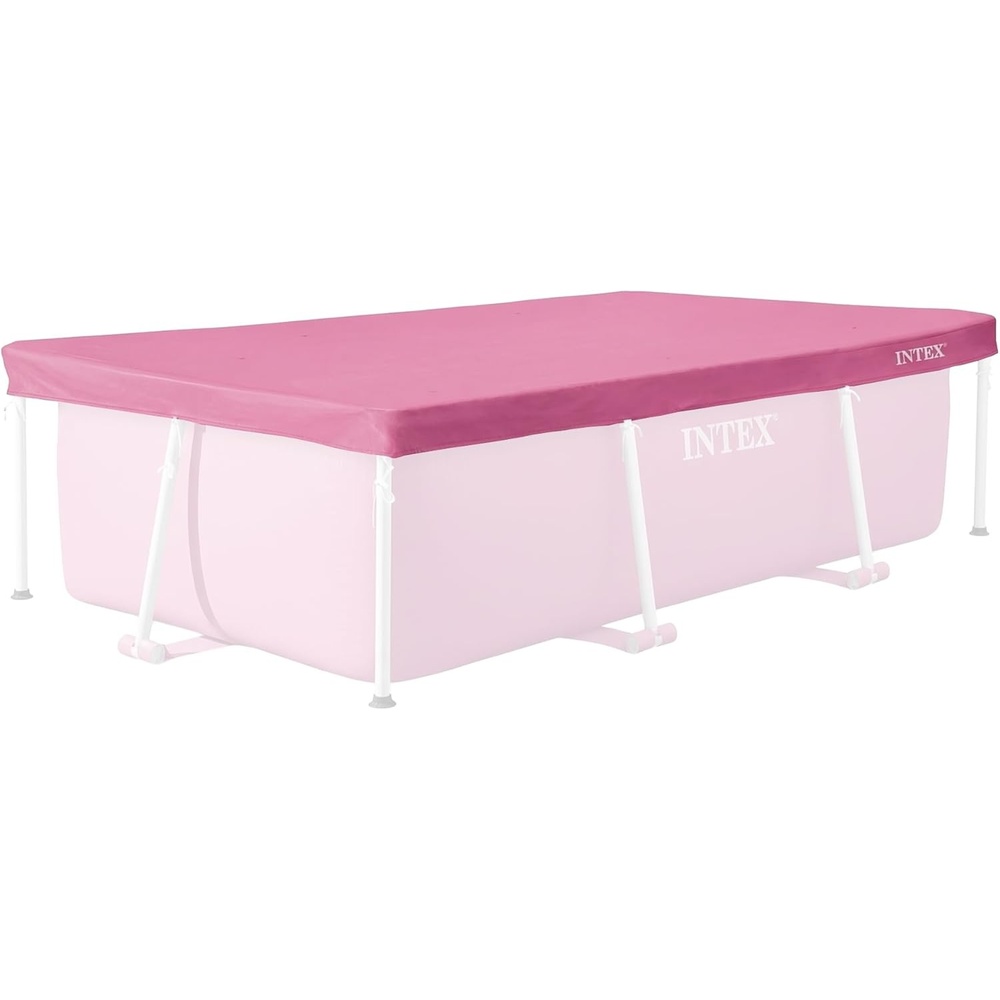 image:imageINTEX 28027E Pool Cover for 7ft x 5ft Rectangular Metal Frame Pools  Includes Rope Tie  Drain Holes  12in Overhang  Snug Fit