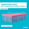 INTEX 28027E Pool Cover: for 7ft x 5ft Rectangular Metal Frame Pools – Includes Rope Tie – Drain Holes – 12in Overhang – Snug Fit