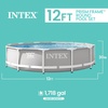 Intex 12 ft. x 30 in. Metal Frame Above Ground Swimming Pool with Pump and Canopy 26711EH + 28054E