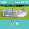 Intex 12 ft. x 30 in. Metal Frame Above Ground Swimming Pool with Pump and Canopy 26711EH + 28054E