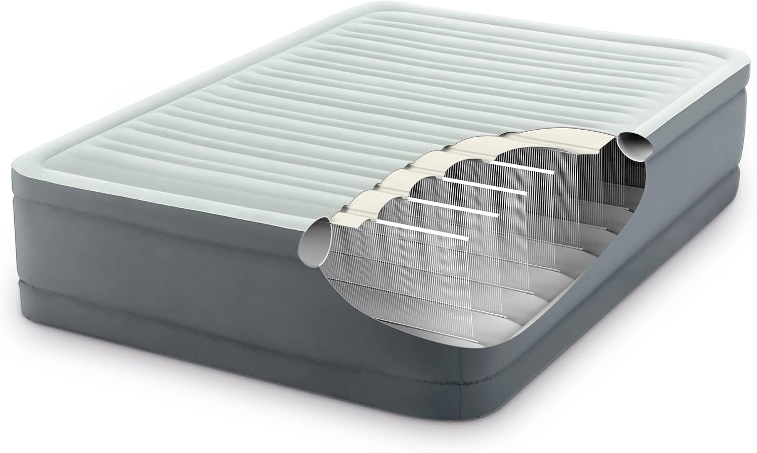 image:imageIntex 64903ED Full PremAire I Elevated Air Mattress FiberTech Full Size Builtin Electric Pump 18in Bed Height 600lb Weight CapacityFull