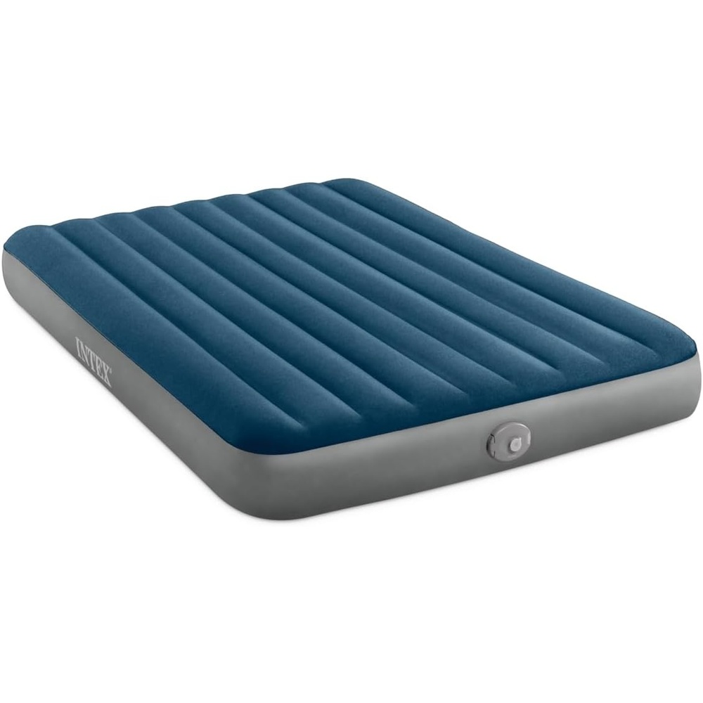 image:imageIntex 64189EP 10in Queen DuraBeam Prestige Downy Air Mattress with Rechargeable Pump for Travel and CampingQueen