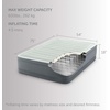 Intex 64903ED Full PremAire I Elevated Air Mattress: Fiber-Tech – Full Size – Built-in Electric Pump – 18in Bed Height – 600lb Weight Capacity(Full)