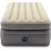 Intex 64161ED Twin Prime Comfort Elevated Air Mattress: Fiber-Tech – Twin Size – Built-in Electric Pump – 20in Bed Height – 300lb Weight Capacity(Twin)