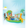 INTEX 57155EP Jungle Play Center Inflatable Kiddie Pool with Water Sprayer and Slide, 85in x 74in x 49in, Ages 2+